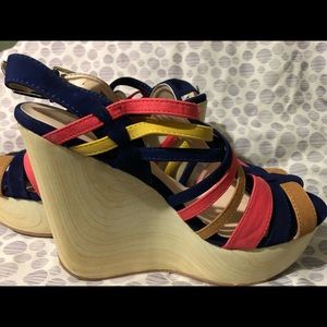 Cute multi color wedges